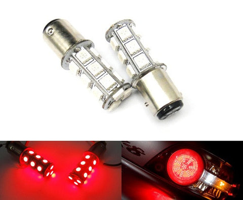 2 pieces of 18 High Power SMD LED 380 (P21/5W) 1157 7528 BAY15d Light bulb Red