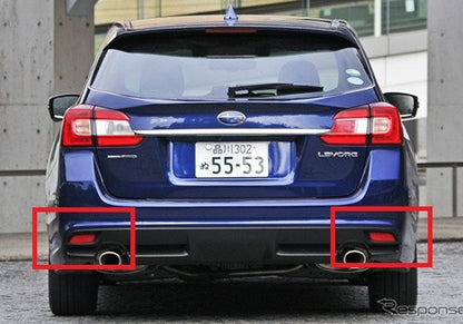 2x LED Bumper Reflector Assembly Black Smoked lens Tail Brake Light Red 2008+ Subaru Impreza