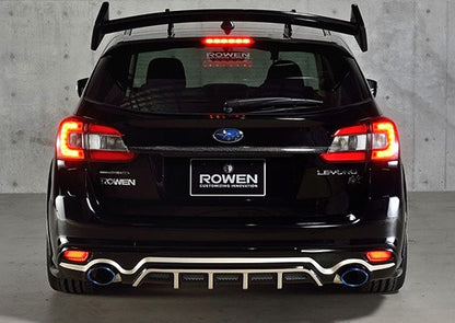 2x LED Bumper Reflector Assembly Black Smoked lens Tail Brake Light Red 2008+ Subaru Impreza