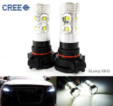 2 pieces of H16 PS19W 5202 9009 10X CREE XB-D LED Projector Light bulb 50W white