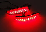 2x LED Bumper Reflector Assembly Red lens Tail Brake Light Red 2012+ Lexus ES GS Corolla