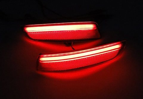 2x LED Bumper Reflector Assembly Red lens Tail Brake Light Red 2012+ Lexus ES GS Corolla
