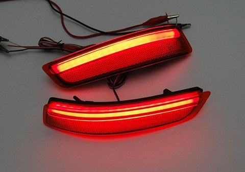 2x LED Bumper Reflector Assembly Red lens Tail Brake Light Red 2012+ Lexus ES GS Corolla