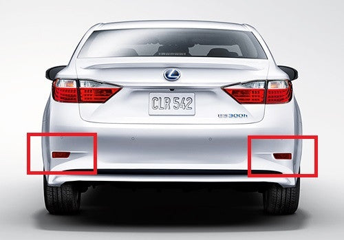 2x LED Bumper Reflector Assembly Red lens Tail Brake Light Red 2012+ Lexus ES GS Corolla