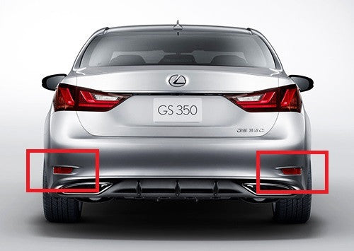 2x LED Bumper Reflector Assembly Red lens Tail Brake Light Red 2012+ Lexus ES GS Corolla