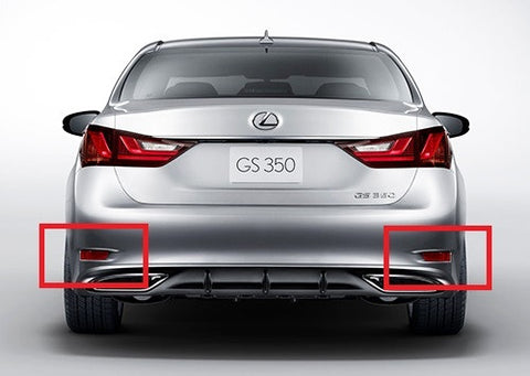 2x LED Bumper Reflector Assembly Red lens Tail Brake Light Red 2012+ Lexus ES GS Corolla