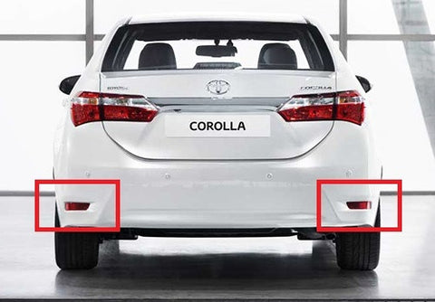 2x LED Bumper Reflector Assembly Red lens Tail Brake Light Red 2012+ Lexus ES GS Corolla