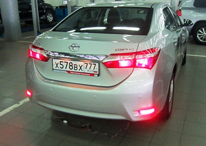 2x LED Bumper Reflector Assembly Red lens Tail Brake Light Red 2012+ Lexus ES GS Corolla