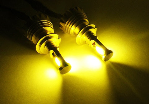 2 pieces of H7 (499) High Power COB LED HeadLight Fog Light bulb 60W 3000lm yellow