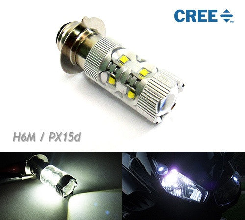 1 piece of H6M PX15d 10x CREE XB-D LED Projector Headlight Light bulb 50W white