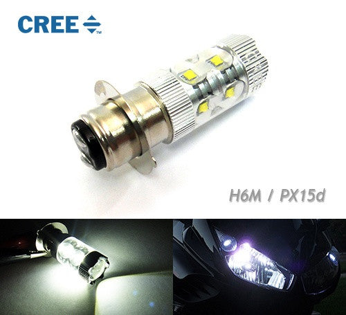 1 piece of H6M PX15d 10x CREE XB-D LED Projector Headlight Light bulb 50W white