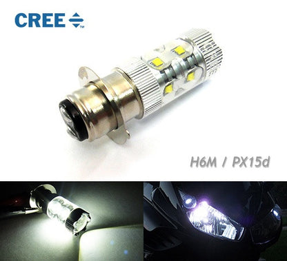 1 piece of H6M PX15d 10x CREE XB-D LED Projector Headlight Light bulb 50W white
