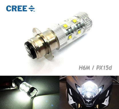 1 piece of H6M PX15d 10x CREE XB-D LED Projector Headlight Light bulb 50W white