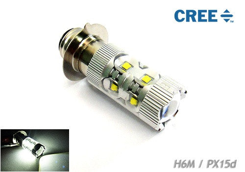 1 piece of H6M PX15d 10x CREE XB-D LED Projector Headlight Light bulb 50W white
