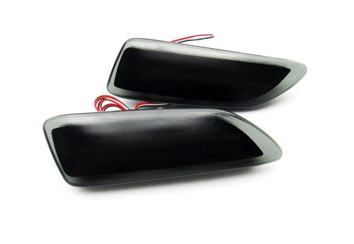 2x LED Bumper Reflector Black Smoked lens Tail Brake Light lamp Red 2011+ CT200h Corolla