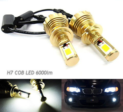 2 pieces of H7 (499) High Power COB LED HeadLight Fog Light bulb 60W 3000lm white