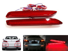 2 pieces of LED Bumper Reflector Red lens Tail Brake Light lamp Red Alphard 08+