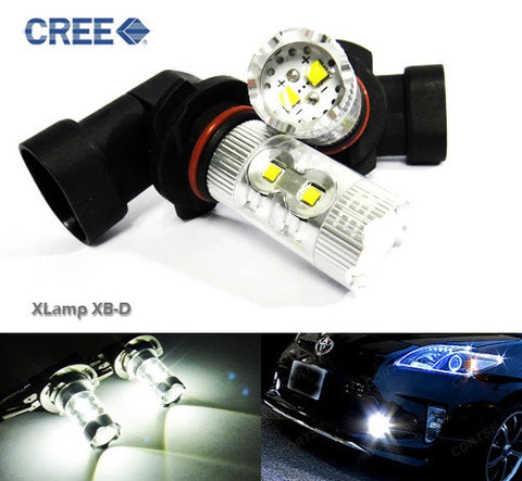 2 pieces of 9005 HB3 9145 H10 9140 10X CREE XB-D LED Projector Light bulb 50W white