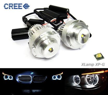 BMW Xenon white 10W CREE LED Angel Eyes / Halo Ring replacement Light / Lamp bulb white E60 E61