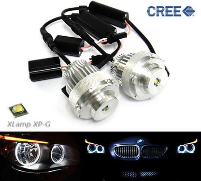 BMW Xenon white 10W CREE LED Angel Eyes / Halo Ring replacement Light / Lamp bulb white E60 E61