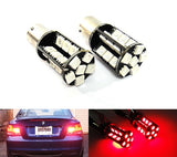 2 pieces of 30 High Power SMD LED 382 (P21W) 1156 7506 207 BA15s Light bulb red