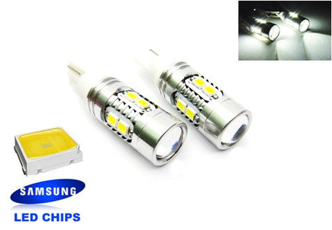 2 pieces of 10 SAMSUNG 2835 SMD LED 501 T10 168 194 2825 W5W wedge Light bulb white