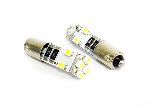 2 pieces of 8 SMD LED No Error 233 BA9s T4W Light bulb white