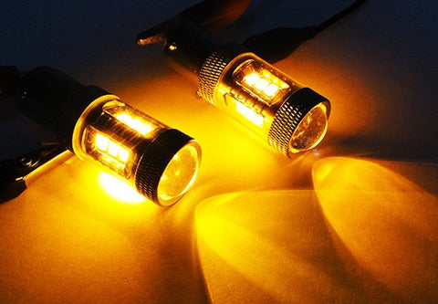 2 pieces of 15 SAMSUNG High Power 2835 SMD LED 382 1156 7506 BA15s P21W Light bulb 15W amber