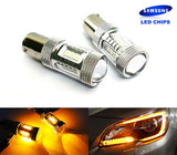 2 pieces of 15 SAMSUNG High Power 2835 SMD LED 382 1156 7506 BA15s P21W Light bulb 15W amber