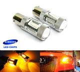 2 pieces of 15 SAMSUNG High Power 2835 SMD LED 382 1156 7506 BA15s P21W Light bulb 15W amber