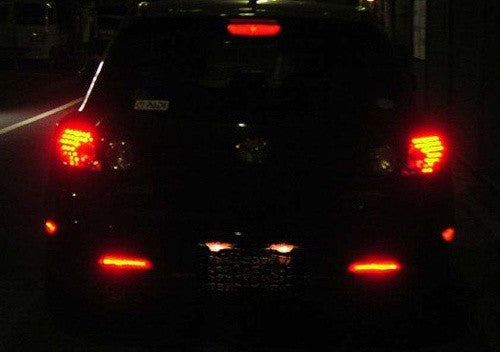 2x LED Bumper Reflector Red lens Tail Brake Light lamp Red 04-09 Mazda3 Mazdaspeed3