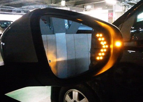 2 pieces of 27 SMD LED Side Mirror Sequential Turn Signal Arrow Panel Light Amber